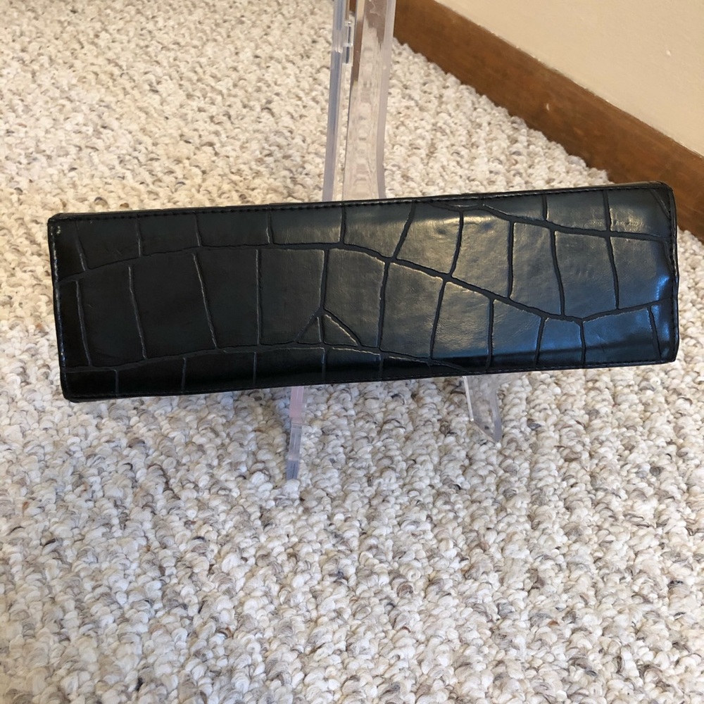 Wild Rose black leather hand bag. - Picture 5 of 7